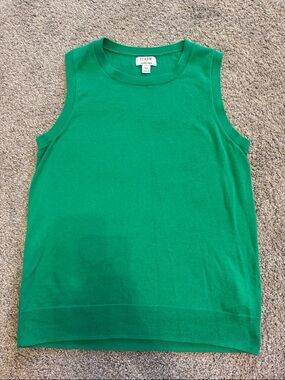J. Crew Green Sleeveless Knit Top